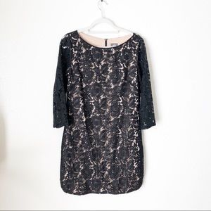 Vince Camuto Shift Floral Lace 3/4 Sleeve Dress